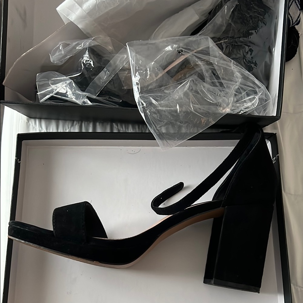Steve Madden Black Suede Heels